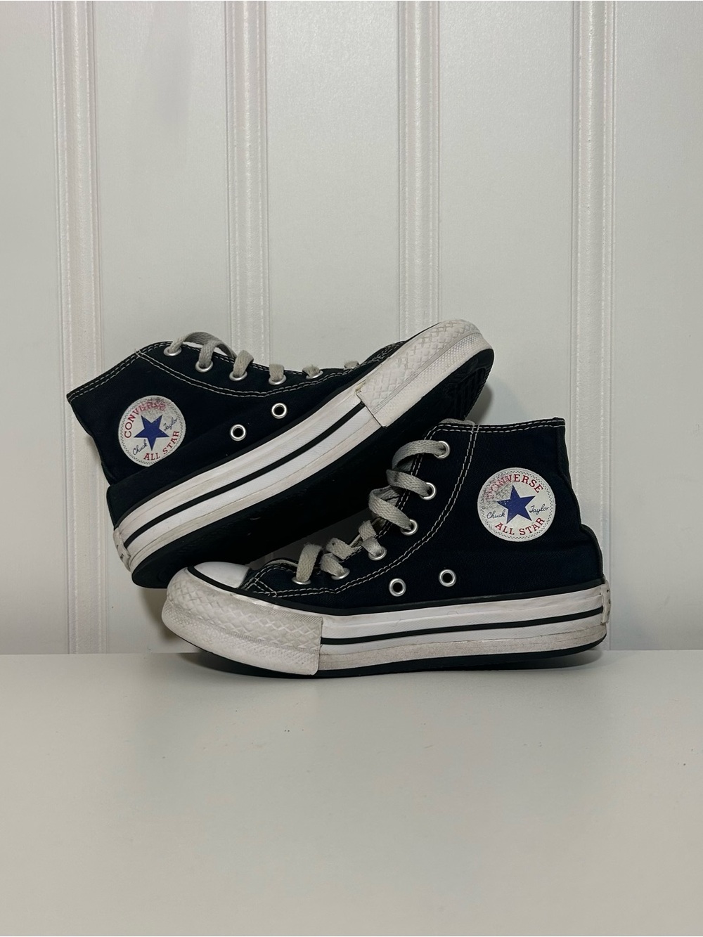 Converse ctas hi lift platform black white